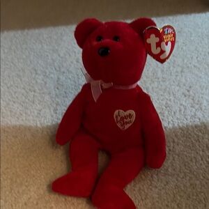 Ty Red I love you beanie baby